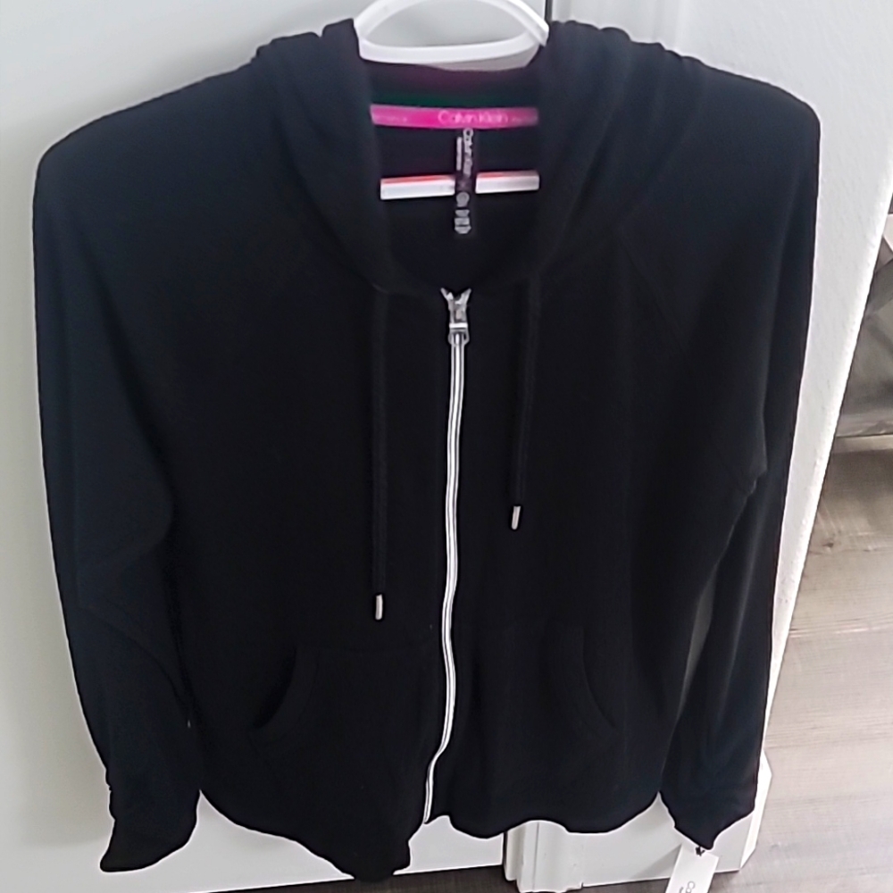 Womens Calvin Klein Black performance Hoodie Size M